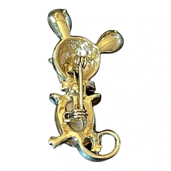 Vintage winking Mouse Jelly Belly Brooch - Picture 4 of 5